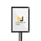 Montour Line Sign Frame Floor Standing 11 x 14 in. V Satin Stainless Steel FS200-1114-V-SS - alternate 1